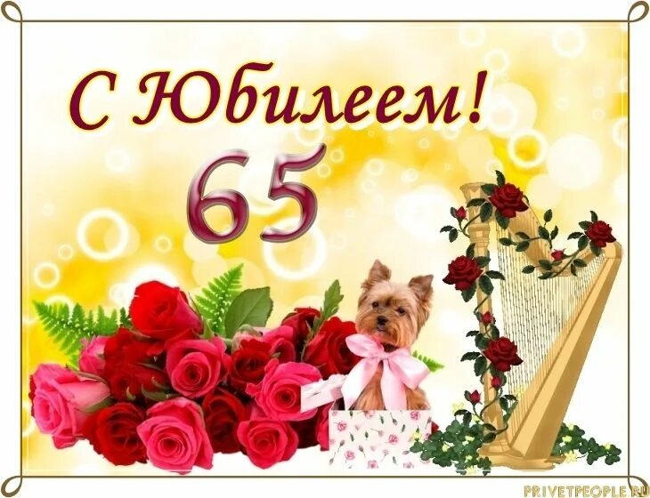 Открытки 65 подруге. С юбилеем 65. Открытки с юбилеем 65 лет женщине. Открытки с днём рождения с юбилеем 65 лет. Открытки с юбилеем женщине 65.