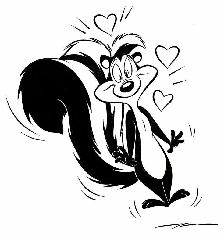Скунс рисунок. Скунс пепе. Скунс картинки. Pitu le pew. Скунс пепе ле пью.