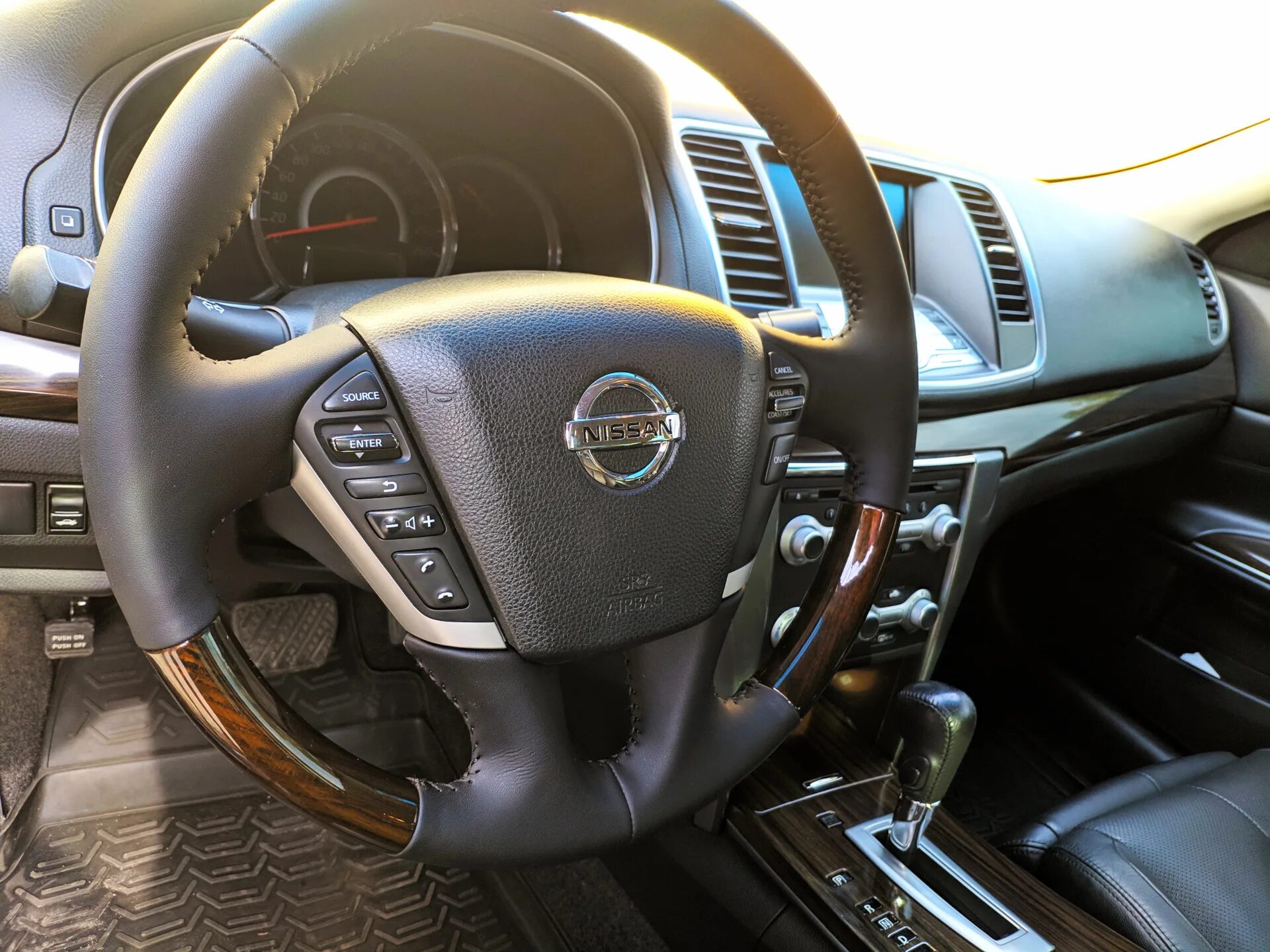 Руль с деревянными вставками - Nissan Teana (J32), 2,5 л, 2008 года стайлинг DRI