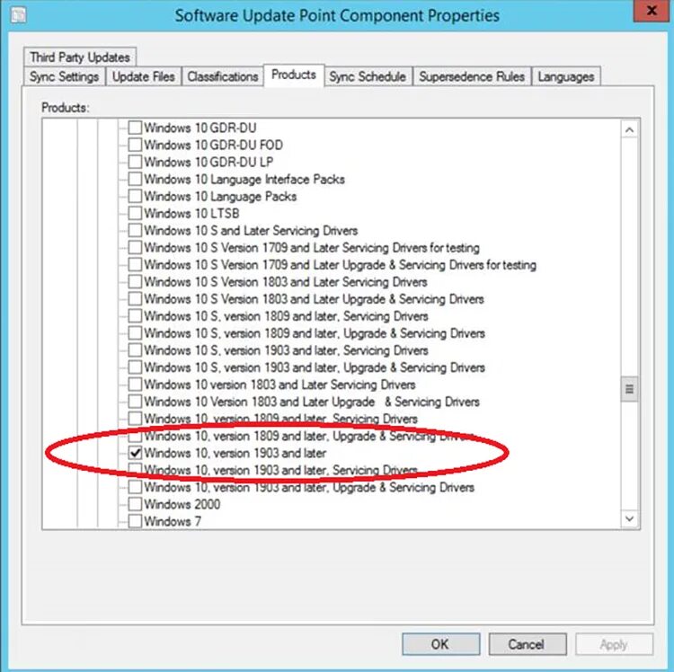 Updating configuration file. Windows 1903. Configuring update for Windows 10 0.