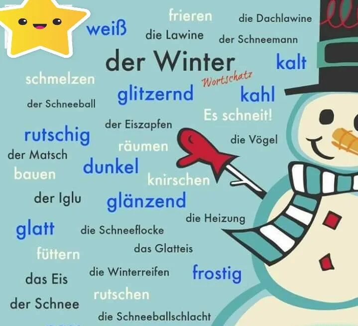 Техника на немецком языке. Немецкий язык. Тема зима немецкий язык. Зимняя лексика на немецком языке. Зимние слова немецкий язык.
