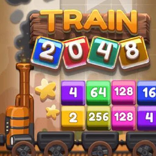 2048 игра том. Игра поезд 2048.