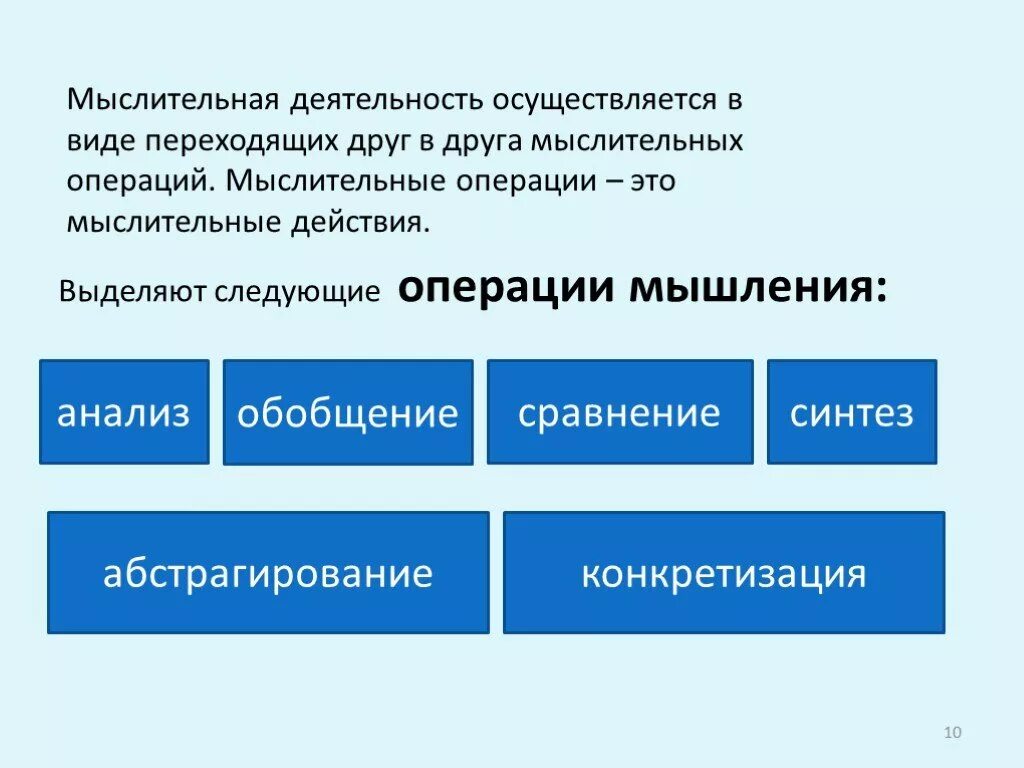 Конкретизация мыслительная операция. Мыслительные операции и формы мышления. Основные операции мышления. Конкретизация мыслительная операция пример. Общие мыслительные операции