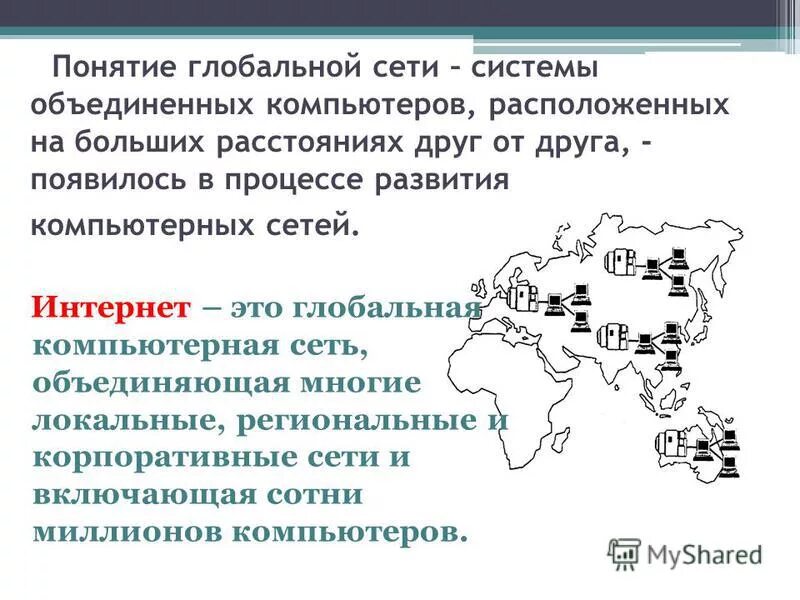 объединение компьютеров расположенных на большом расстоянии