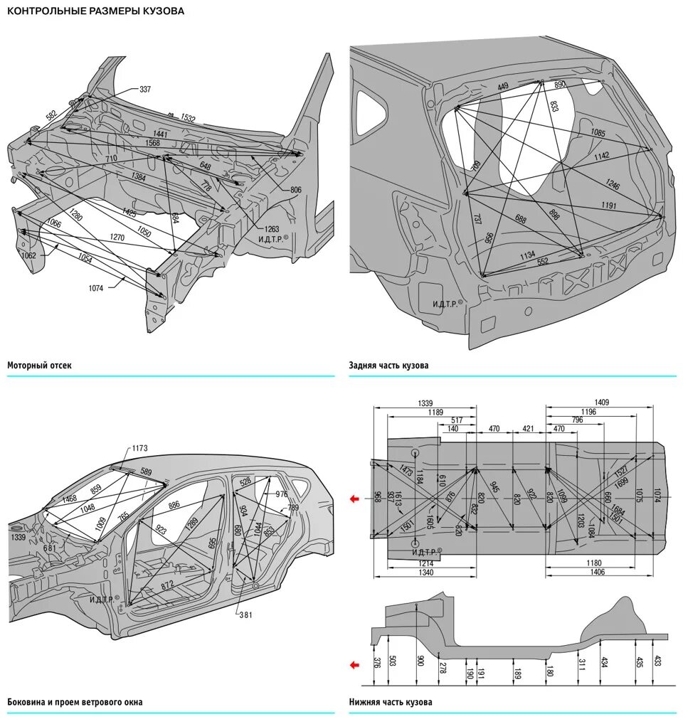 Геометрия моторного отсека Ниссан x-Trail t31. Геометрия кузова Рено Дастер 2015. Диагонали кузова Рено Сандеро 1. Контрольные Размеры кузова Рено Логан 2.