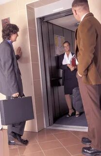 Great threesome in the elevator