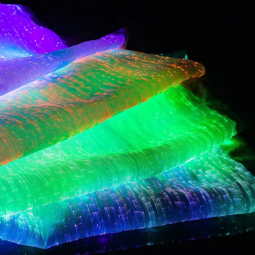 Светящаяся ткань. Оптоволоконная ткань. Fiber Optic Fabric. Самые красивые свет ткань.