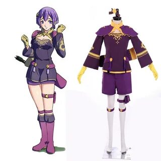 Игровая эмблема огня, костюм для косплея Bernadetta, фиолетовый комплект Be...
