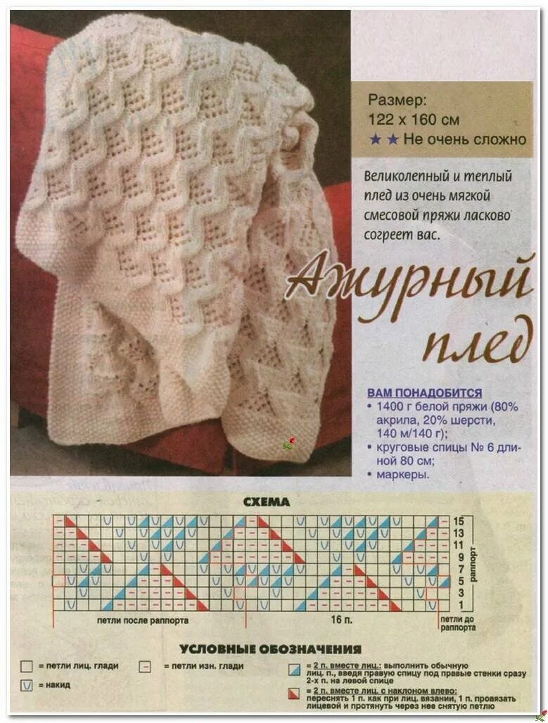 Российский Сервис Онлайн-Дневников Вязание, Узоры, Одеяло