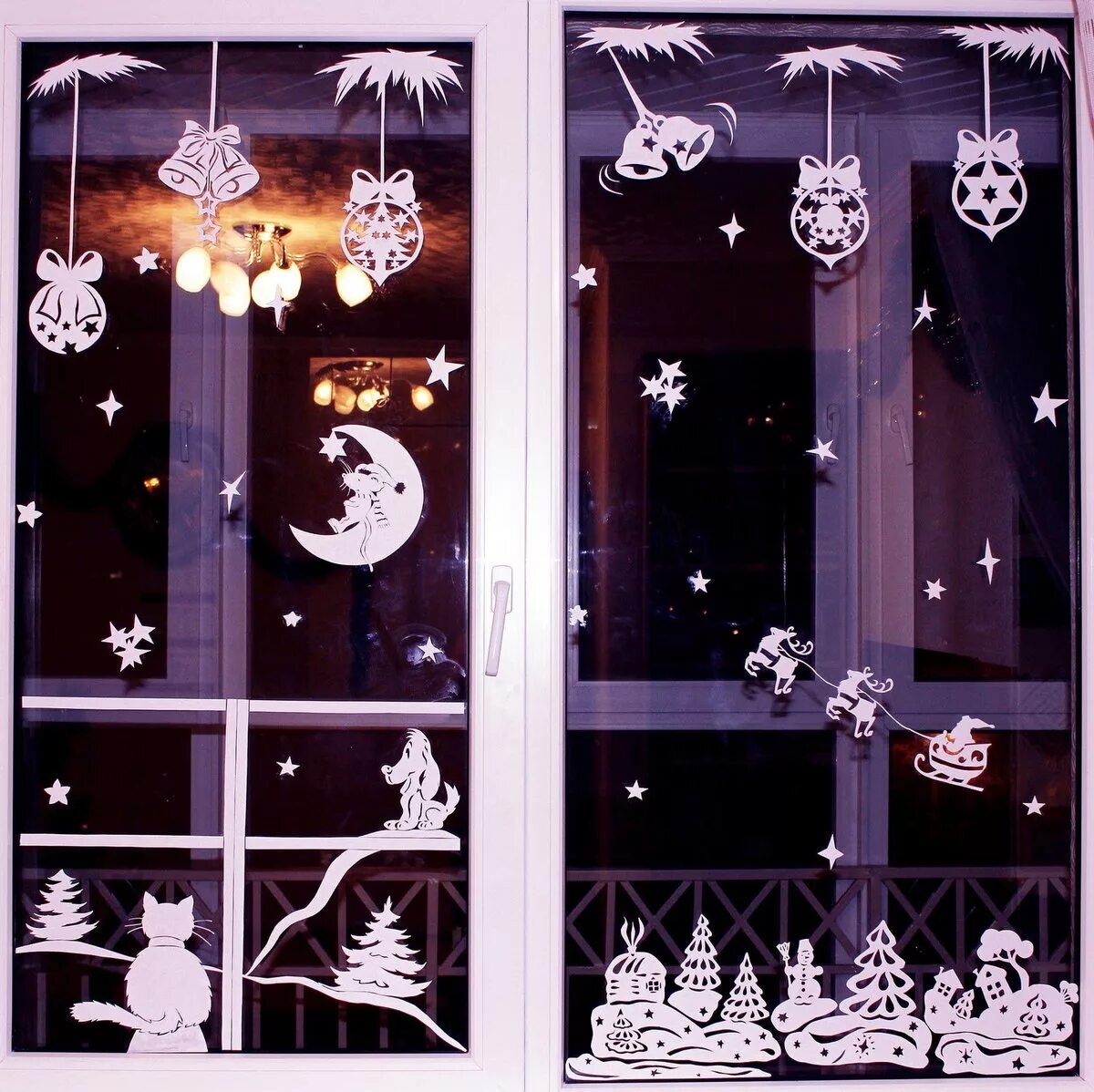 Красивые рисунки на окна. Новогоднее украшения на окна. Украшаем окна. Декорации на окна к новому году. Украсить окно на новый год.