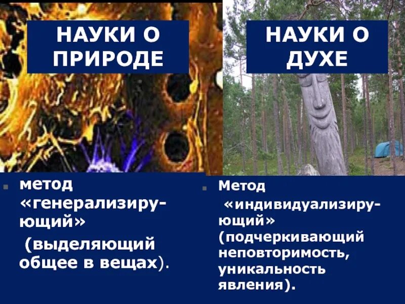 Науки о природе науки о духе