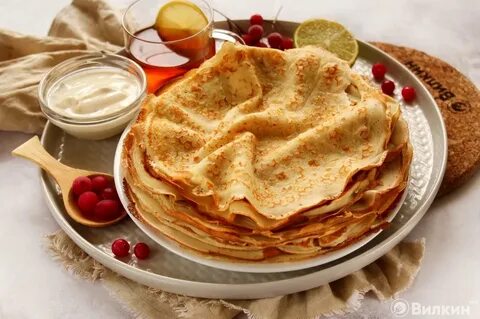 Вкусные тонкие блинчики на молоке и воде
