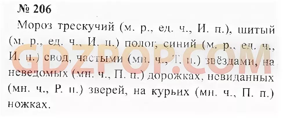 Русский язык 3 класс номер 206. Готовые домашние задания по русскому языку 3 класс 2 часть стр 117 упр 206.