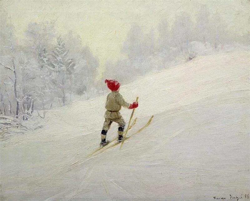 Картина лыжники. Кустодиева лыжники. Лыжники живопись. Катание на лыжах в живописи. Живопись лыжники горы.