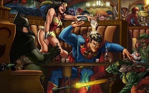 Comics Justice League Of America Superman Wonder Woman Batman DC Comics Wal...