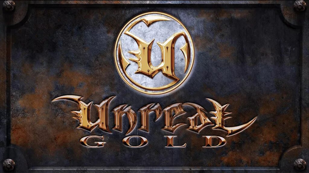 Unreal gold. Логотип Unreal Gold. Unreal 1998 logo. Unreal Tournament Gold.