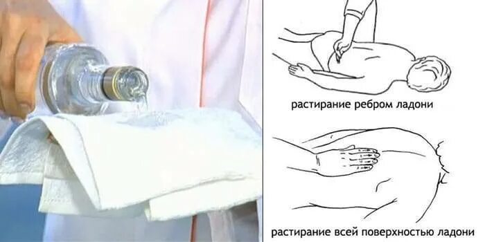 Можно растираться при температуре. Можно растираться при температуре
