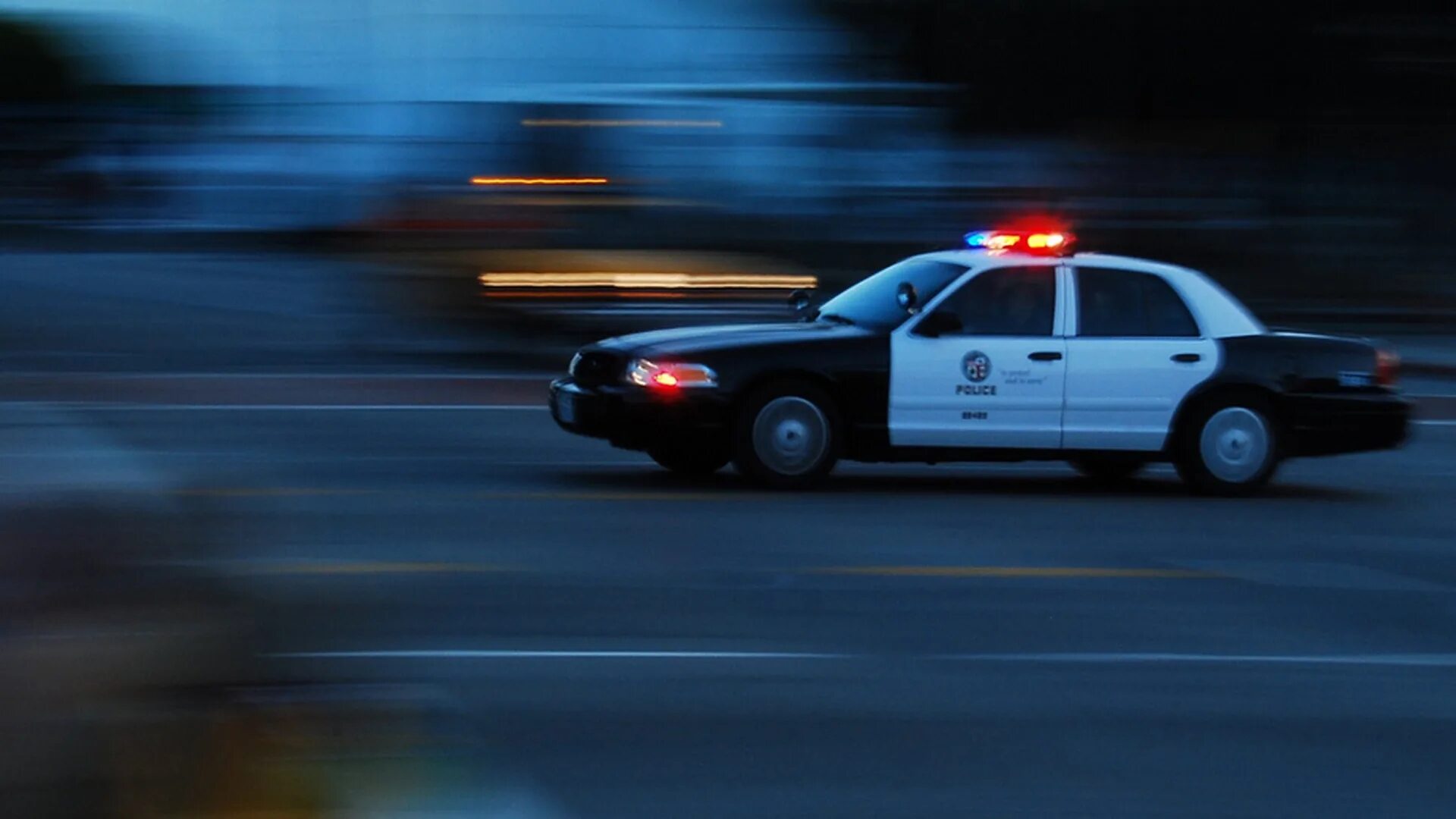 Ford Crown Victoria Police мигалки. Полицейская машина, LAPD.