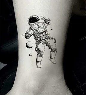 SanerLian Set of 5 Waterproof Temporary Fake Tattoo Stickers Astronaut Plan...