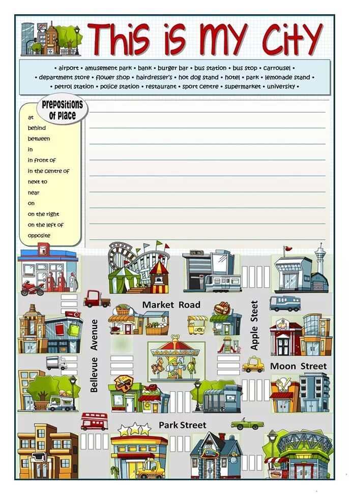 English vocabulary 5. Задания places in the City. Places in Town задания. Места в городе Worksheets. Задания по английскому на тему город.