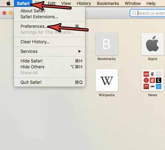 Как в сафари изменить поисковик. Меню safari. настройки safari на mac. где меню safari. сафари 11.0.