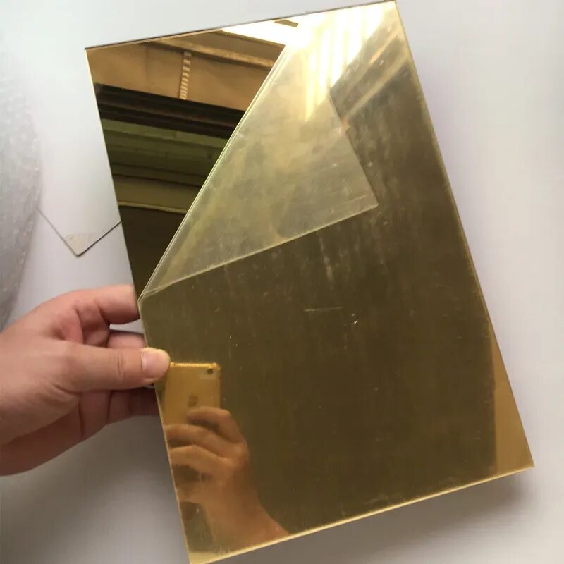 Оргстекло зеркальное (3мм, 2,03 х 3,05м, зеркальное серебро, Plaskolite XT). Зеркальный акрил Plaskolite золото. Зеркальный полистирол Metzoplast.