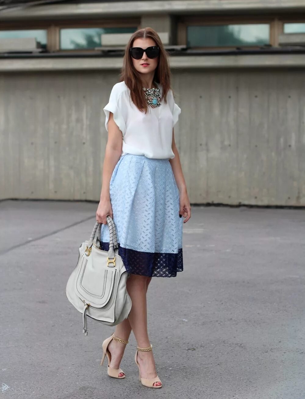 корейская одежда для девушек. юбка миди. серо голубые юбки. юбки женские. серо голубые юбки.