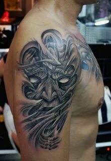 Demon tattoo shoulder