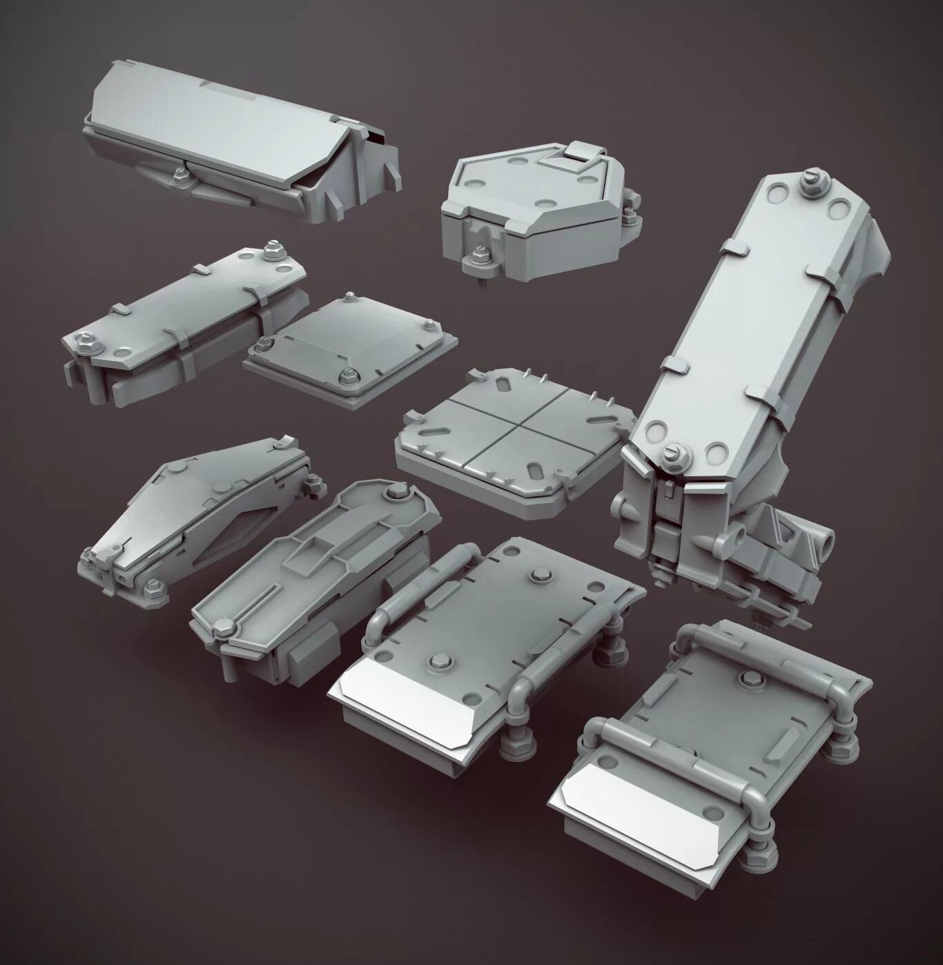 Hard surface models. Sci fi kitbash. hard surface zb7h. hard surface модели. hard surface моделирование.