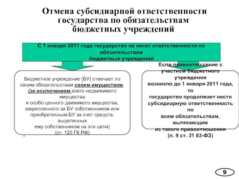 Полная субсидиарная ответственность. Государство несет субсидиарную ответственность по обязательствам. Субсидиарная ответственность это. Привлечение к субсидиарной ответственности. Ответственность собственника бюджетного учреждения.