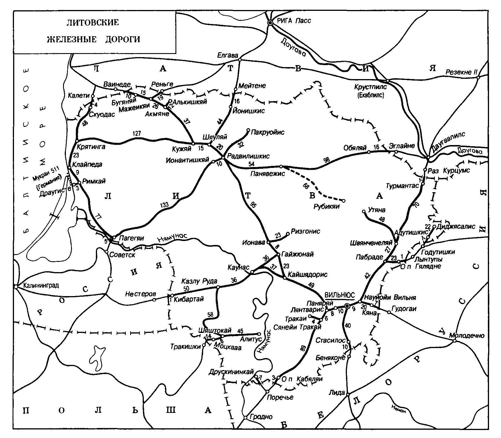 Карта железных дорог Литвы. Карта ЖД дорог Литвы. Литовские железные дороги схема. ЖД пути Литвы на карте.