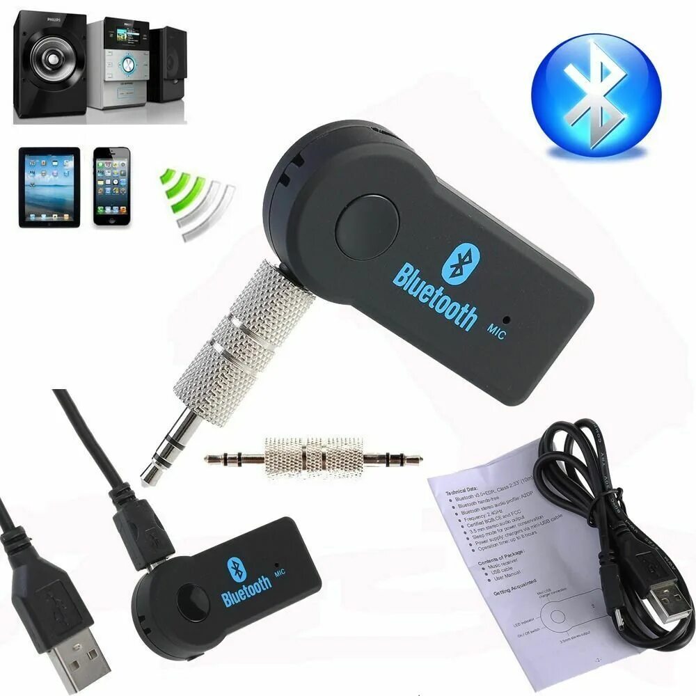 Адаптер Bluetooth car Wireless Music Receiver BT-350. Wireless Receiver блютуз адаптер BT 350.