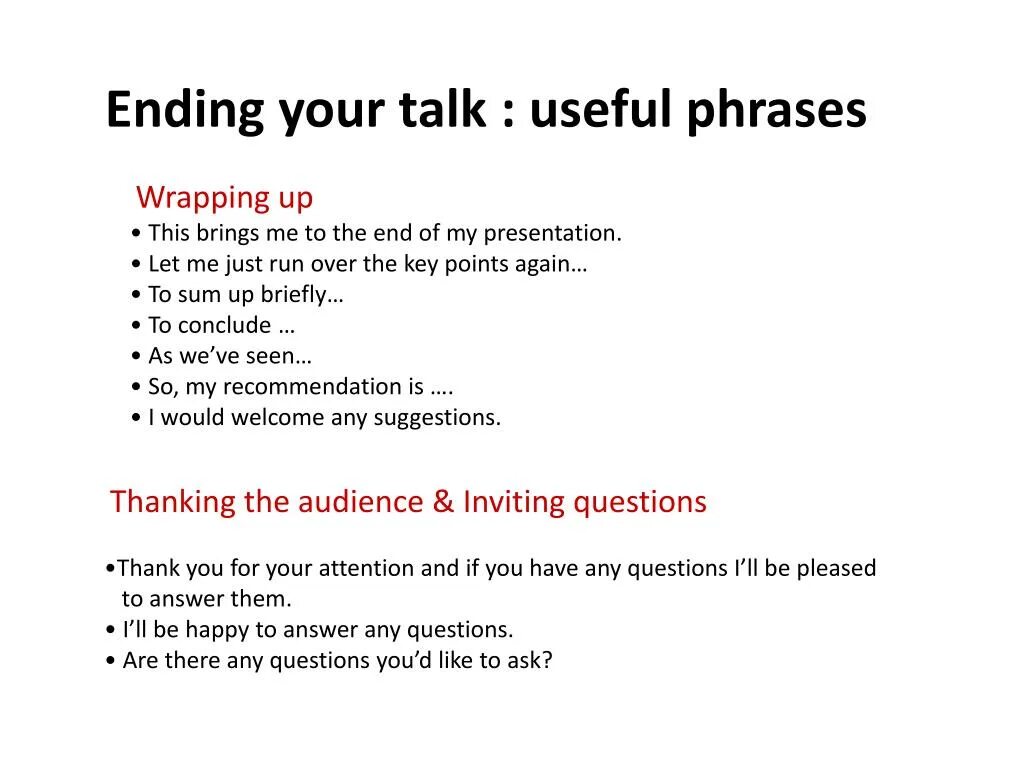 Phrases for presentation. Useful phrases. Presentation phrases in English. Presentation useful phrases. Speaking of an ending