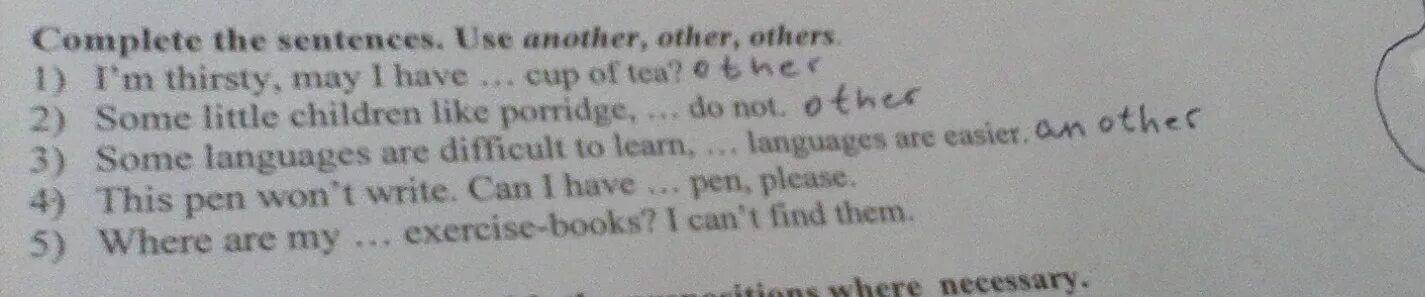 Order the words to form sentences. Other another others упражнения. Other another таблица. Other the other another others the others разница. Other the other another others the others правило.