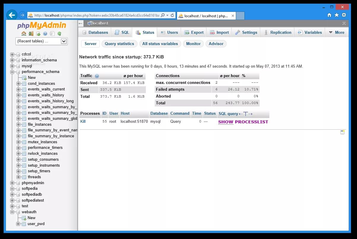 Status sql. Phpmyadmin интерфейс. скриншот phpmyadmin. mysql скриншоты. скриншоты табличек в phpmyadmin.