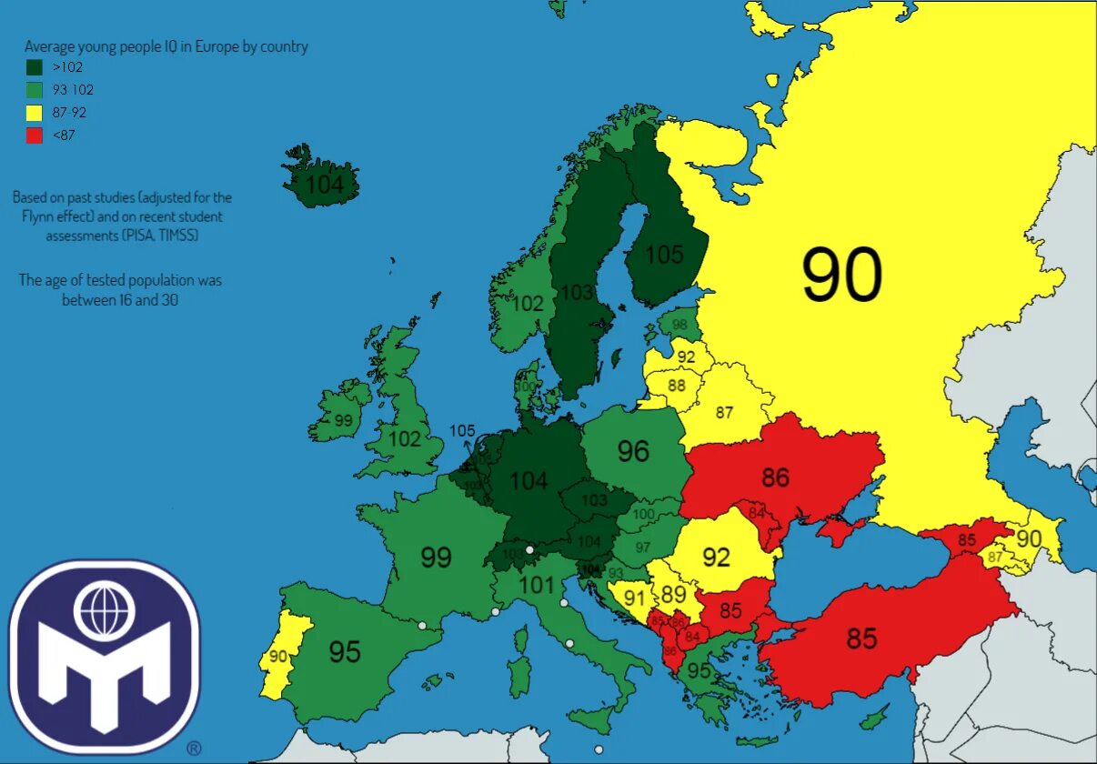 Карта IQ Европы. IQ по странам Европы. Средний IQ по Европе. Карта Европы 2020.