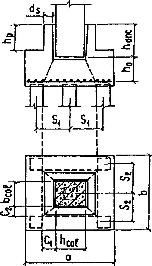 Фундамент стаканного типа с ростверком. Ростверк свайного стаканного типа. Фундамент стаканного типа под колонны 400х400 с фундаментной плитой. Ростверк под колонны чертеж.