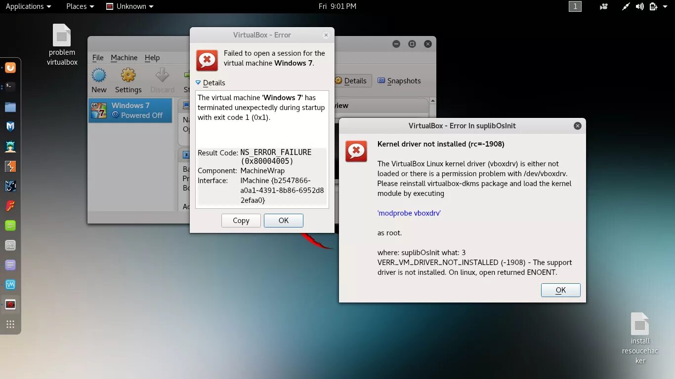 The virtual machine has terminated unexpectedly. Linux 2x установка virtualbox. ubuntu переустановка virtualbox. error executing virtualbox. ошибка приложения в linux.
