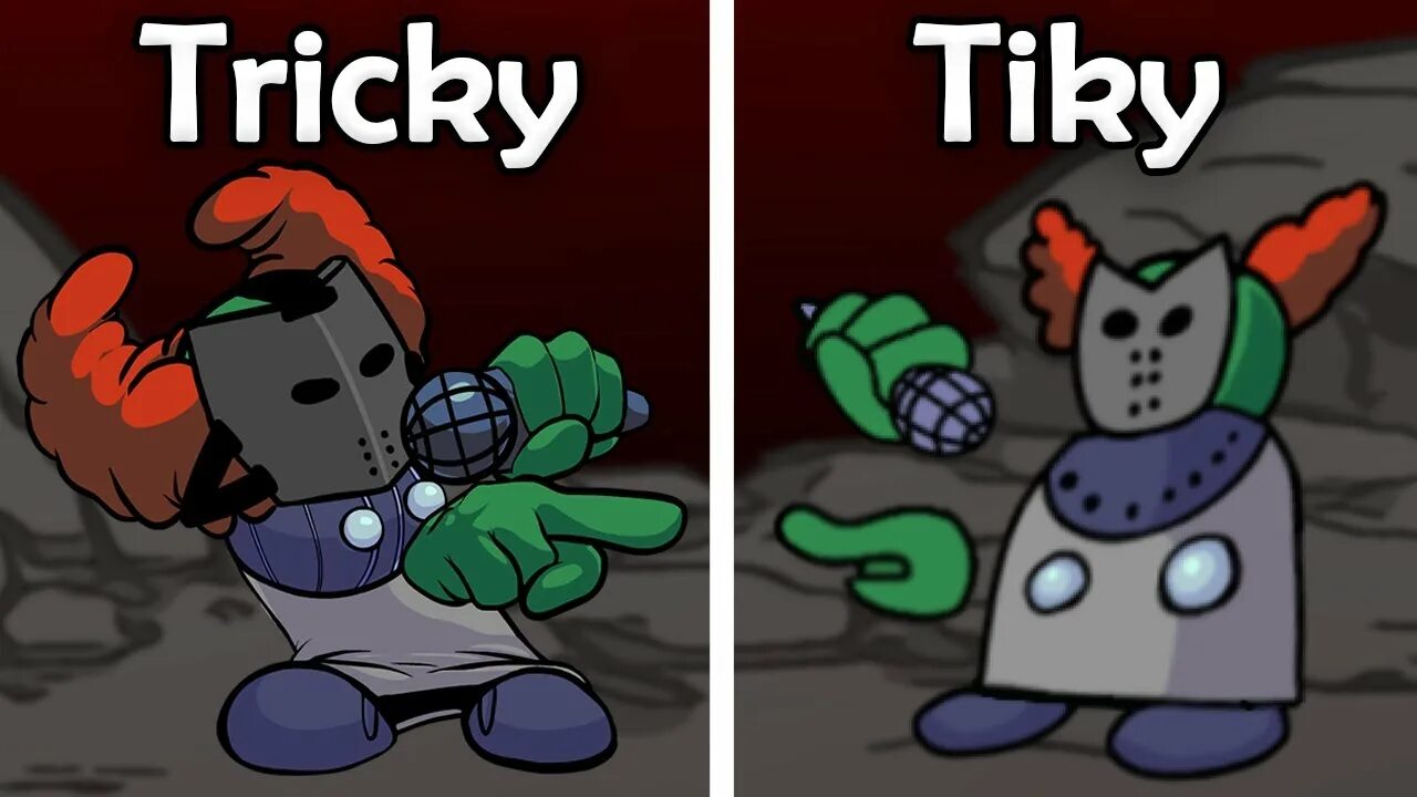 Funkin vs tricky. Tiky fnf. тики трики мем. tricky vs tiky. fnf tricky remastered.