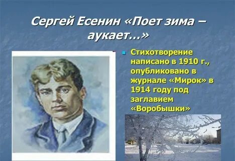 Есенин зима аукает стих текст