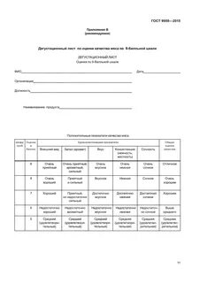 Дегустационный лист