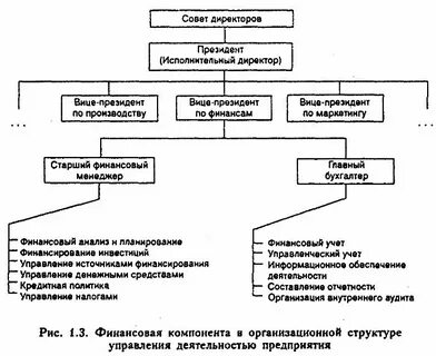 Организационная структура финансового предприятия