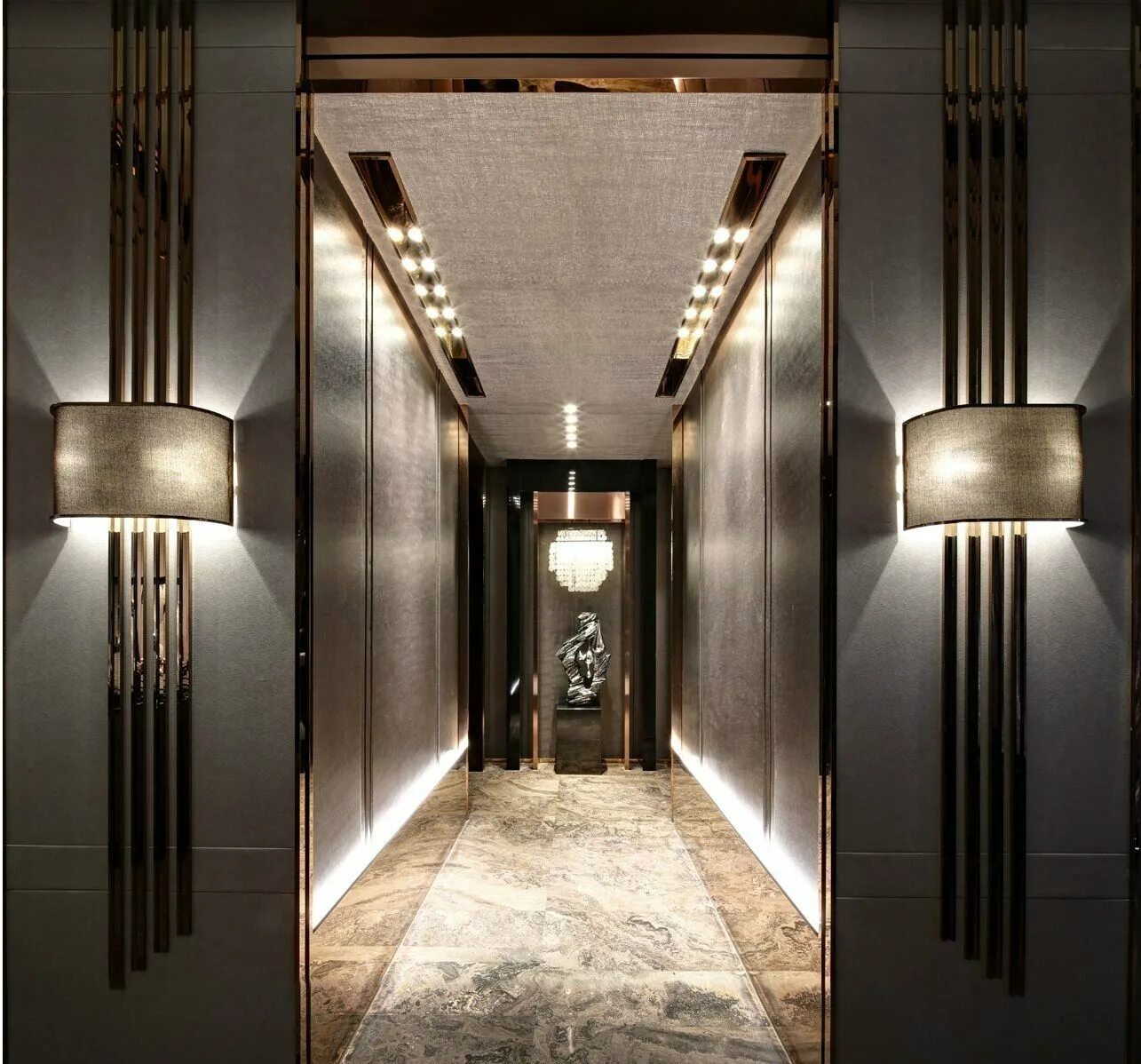 Двери в лифтовой холл. Дизайн коридора в гостинице. Лифтовый Холл. Лифтовой Холл дизайн. Дизайн лифтового холла.