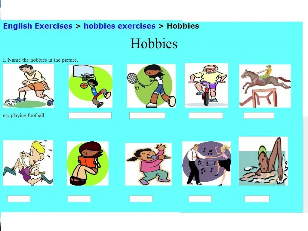 Different people have different hobbies
