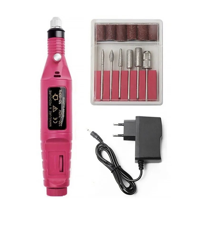 Мини - фрезер variable speed rotary detail carver, розовый. Мини фрезерный аппарат для маникюра с 6 фрезами variable speed rotary detail carver. Фрезер для ногтей 6f 711. Фрезер для маникюра. Прибор для снятия гель лака, variable speed rotary detail carver.