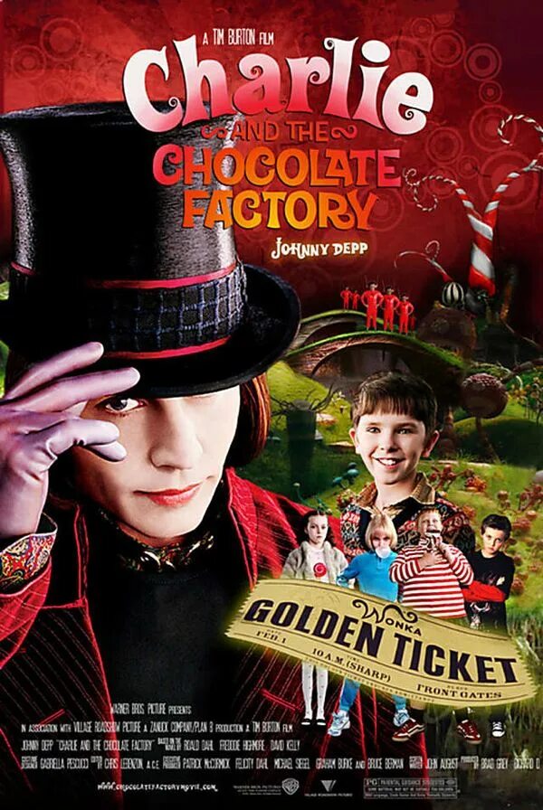 Музыка шоколадная фабрика. Джонни Депп Charlie and the Chocolate Factory. Чарли и шоколадная фабрика / Charlie and the Chocolate Factory (2005). Charlie and the Chocolate Factory 2005 poster.