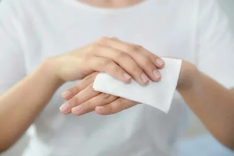 Her hands clean