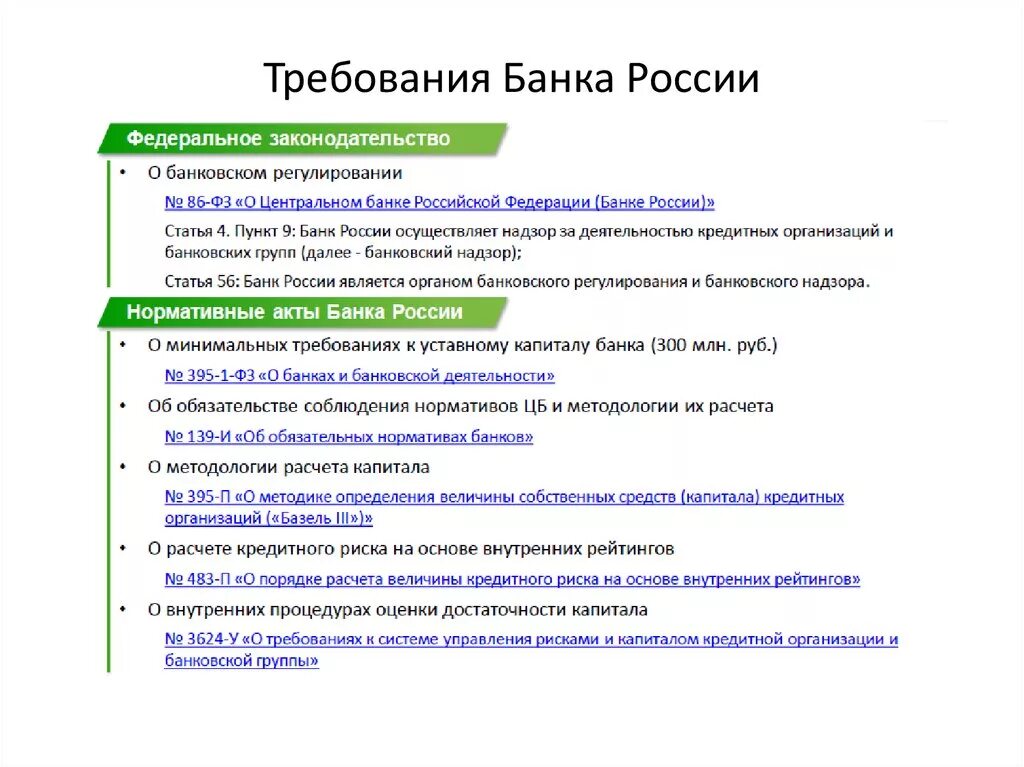 Требования к банку. Требования к банку России. Требования банка России. Требования центрального банка. Тест кредитная организация