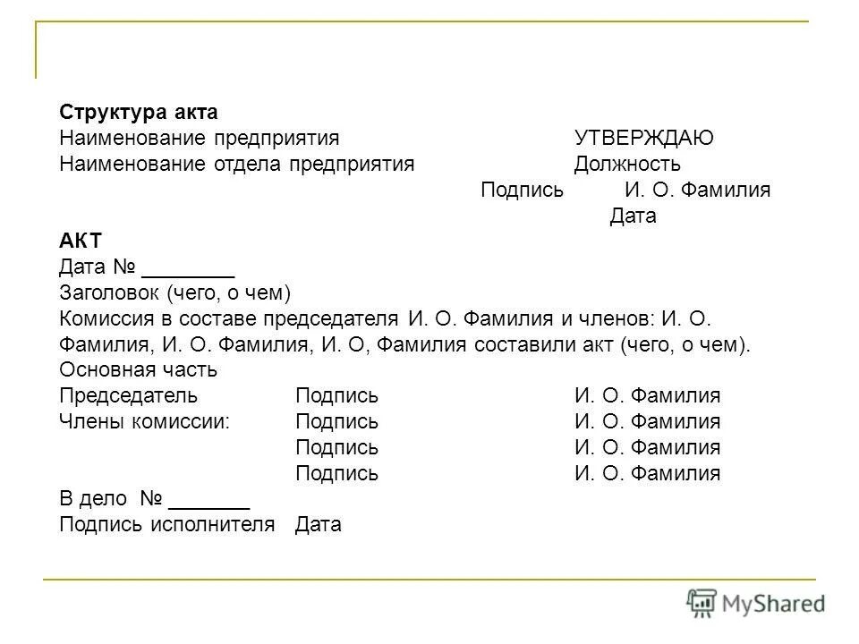 Основании с данными актами. Акт комиссии. Комиссия в составе. Акт председатель комиссии. Акт комиссии образец.