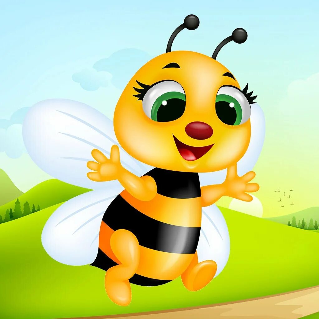 Коровка пчела. Пчелки. Пчелка для детей. Веселая Пчелка. Мультяшные пчелки.